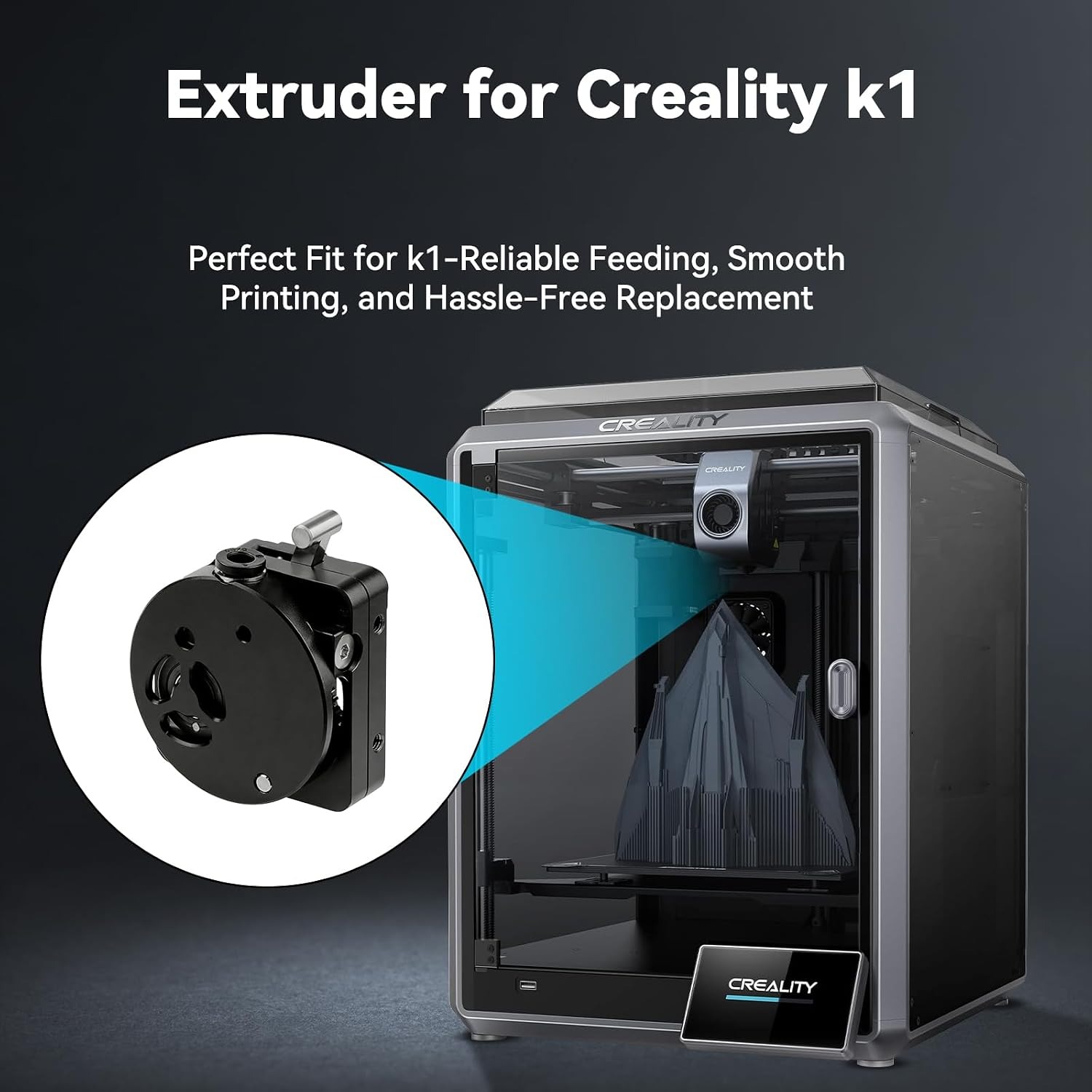 Kit de extrusão K1/K1 Max/K1C/ - Direct Drive Dual Gear Extruder High Speed avaliação e preço